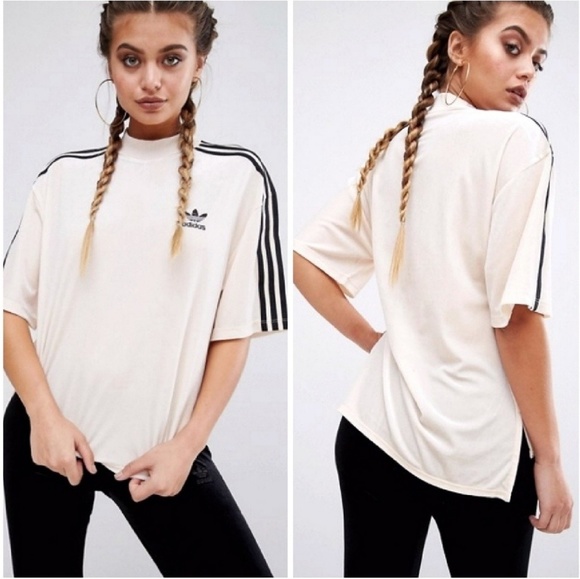 adidas Tops - BH Mock Neck High Low Velvet Top XS